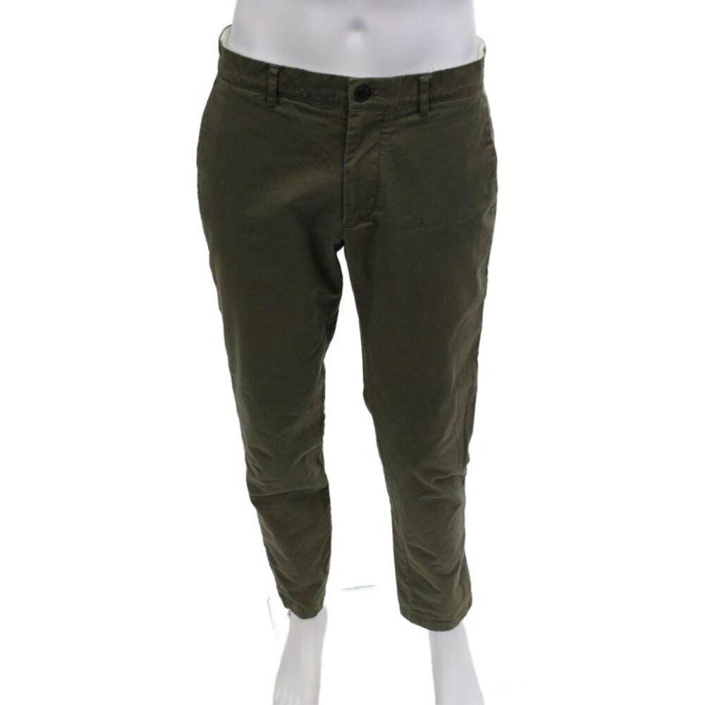 Club Monaco Mens Chinos Green Button Fly Size 32